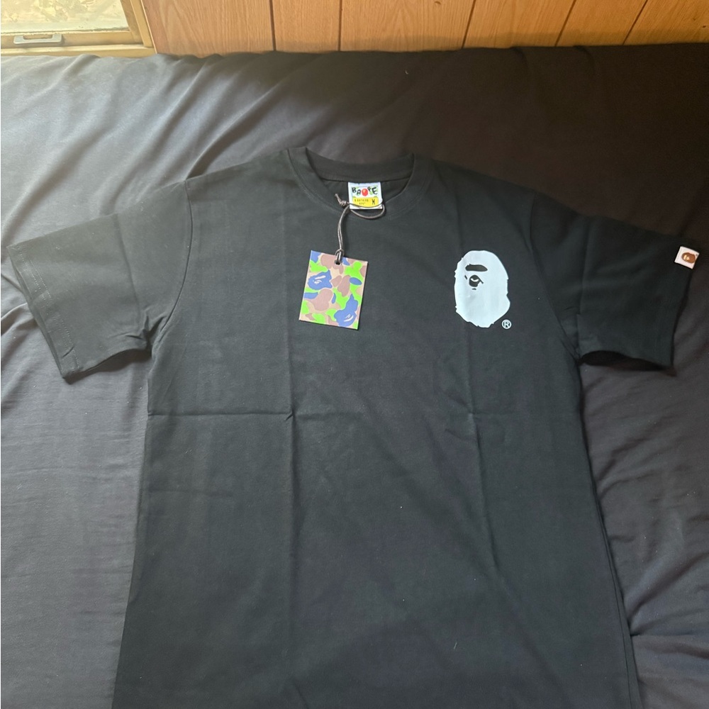 Bape Black and White Ape Head Tee